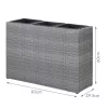 Suport De Flori, polyrattan, gri, 30.5 x 83 x 60 cm