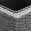 Suport De Flori, polyrattan, gri, 30.5 x 83 x 60 cm