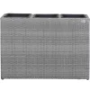 Suport De Flori, polyrattan, gri, 30.5 x 83 x 60 cm