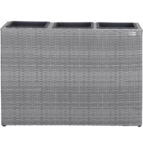 Suport De Flori, polyrattan, gri, 30.5 x 83 x 60 cm