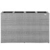 Suport De Flori, polyrattan, gri, 27 x 95 x 60 cm