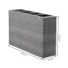 Suport De Flori, polyrattan, gri, 27 x 95 x 60 cm