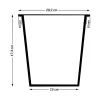 Suport De Flori, polyrattan, gri, 27 x 95 x 60 cm