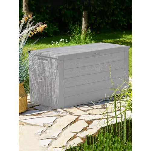 Ladă de depozit pentru grădină, 280 litri, gri, waterproof, 43 x 116 x 55 cm