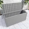 Ladă de depozit pentru grădină, 280 litri, gri, waterproof, 43 x 116 x 55 cm