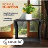 Masă de grădină mică, din polyrattan, gri, 45 x 45 x 40 cm
