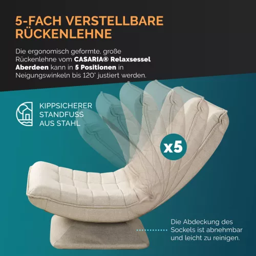 Fotoliu relaxant, material textil, crem