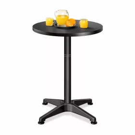   Set de 2 mese de lucru, pliabile, din aluminiu, negre, 60 cm, 70/115 cm