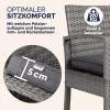 Set de mobilier de grădină din poliratan, 4 piese, gri/antracit, 76 x 40 x 41 cm