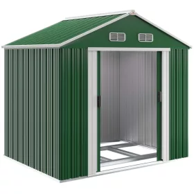   Depozit pentru grădină, verde, metal, waterproof, 260 x 205 x 180 cm