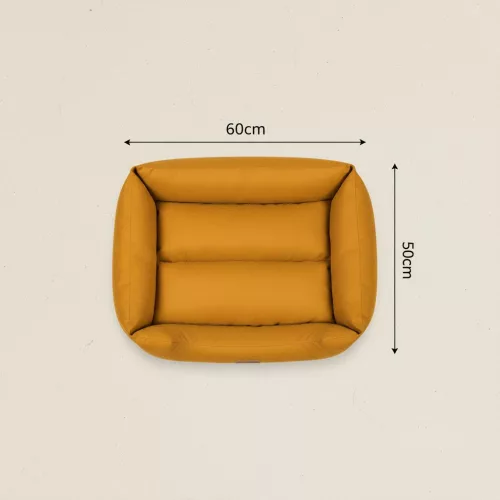 Pat pentru câini Cookie, S 60x50 cm, galben