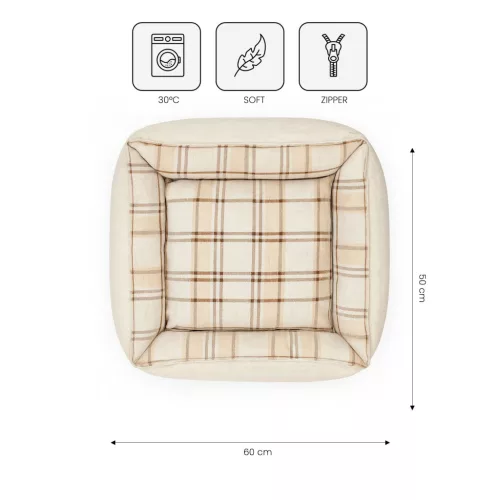 Pat pentru câini premium britanic, S 60x50 cm