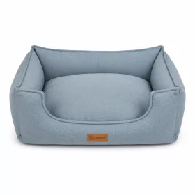   Pat pentru câini Nordic premium, M, albastru, 70 x 60 x 23 cm