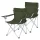 Scaun de camping, pliabil, 2 buc., cu cotiere, suport pentru pahar, 84 x 52 x 81 cm