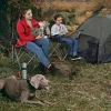 Scaun de camping, pliabil, 2 buc., cu cotiere, suport pentru pahar, 84 x 52 x 81 cm