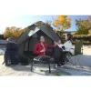 Scaun de camping, pliabil, 2 buc., cu cotiere, suport pentru pahar, 84 x 52 x 81 cm