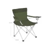 Scaun de camping, pliabil, 2 buc., cu cotiere, suport pentru pahar, 84 x 52 x 81 cm
