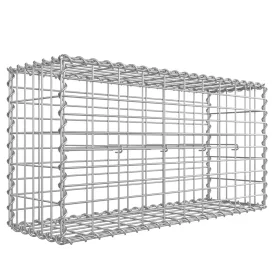   Plasă de gabioane, plasă de oțel galvanizat 100x50x30cm, argintie
