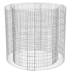   Coș gabion rotund, plasă metalică, rețea groasă, 90x70x80 cm