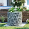 Coș gabion rotund, plasă metalică, rețea groasă, 90x70x80 cm