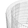 Coș gabion rotund, plasă metalică, rețea groasă, 90x70x80 cm