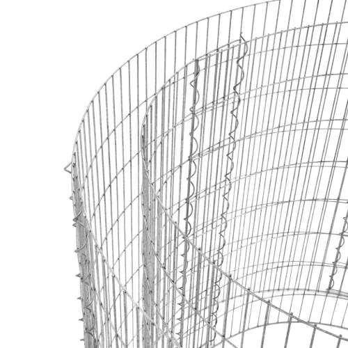 Coș gabion rotund, plasă metalică, rețea groasă, 90x70x80 cm