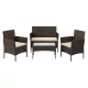 Set de mobilier de grădină, canapea de terasă, poliratan, maro, 58 x 49 x 85 cm