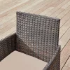 Set de mobilier de grădină, canapea de terasă, poliratan, maro, 58 x 49 x 85 cm