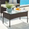 Set de mobilier de grădină, canapea de terasă, poliratan, maro, 58 x 49 x 85 cm