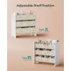 Raft de depozitare jucării pentru camera copiilor, cu 9 sertare din material textil, alb nor 30x63x60cm