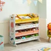 Organizator de jucării, raft de depozitare cu 12 cutii din textil, alb 83x38x78 cm