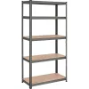 Rafturi cu podea, capacitate de încărcare 175kg pe raft, gri, 180x90x40cm