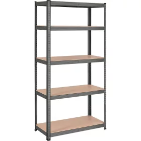   Rafturi cu podea, capacitate de încărcare 175kg pe raft, gri, 180x90x40cm