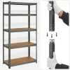 Rafturi cu podea, capacitate de încărcare 175kg pe raft, gri, 180x90x40cm