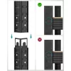 Raft, capacitate de încărcare 875 kg per raft, negru 180x90x40cm