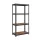 Raft, capacitate de încărcare 130 kg per raft, rustic maro-negru 160x80x40cm