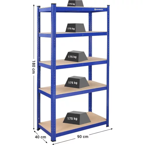 songmics-raft-pentru-garaj-capacitate-de-incarcare-175kg-pe-raft-albastru-180x90x40cm