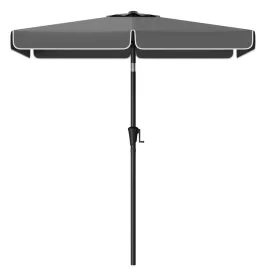 Umbrelă de terasă, 2x1,5m, UPF 50+, rabatabilă, gri