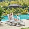 Umbrelă de soare, 1,6 m, UPF 50+, portabilă, înclinabilă, gri