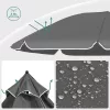 Umbrelă de soare, 1,6 m, UPF 50+, portabilă, înclinabilă, gri