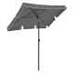 Umbrelă de balcon, 1,8x1,25 m, protecție UPF 50+, rabatabilă, gri