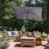 Umbrelă de balcon, 1,8x1,25 m, protecție UPF 50+, rabatabilă, gri