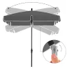 Umbrelă de balcon, 1,8x1,25 m, protecție UPF 50+, rabatabilă, gri