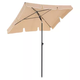   Umbrelă de balcon, 1,8x1,25m, protecție UPF 50+, rabatabilă, maro