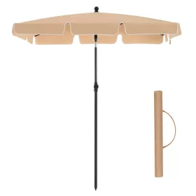 Umbrelă de balcon, rabatabilă, 2x1,25 m, maro