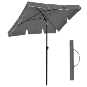 Umbrelă de balcon, rabatabilă, 2x1,25 m, UPF 50+, gri