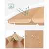 Umbrelă de soare, 1,6 m, UPF 50+, portabilă, rabatabilă, maro