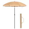 Umbrelă de soare, 2 m, gri taupe, UPF 50+, protecție solară, portabilă, octogonală