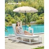 Umbrelă de soare, 2 m, UPF 50+, portabilă, înclinabilă, naturală