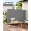 Copertină laterală pentru terasă, paravan de intimitate, gri, 180 x 350 cm